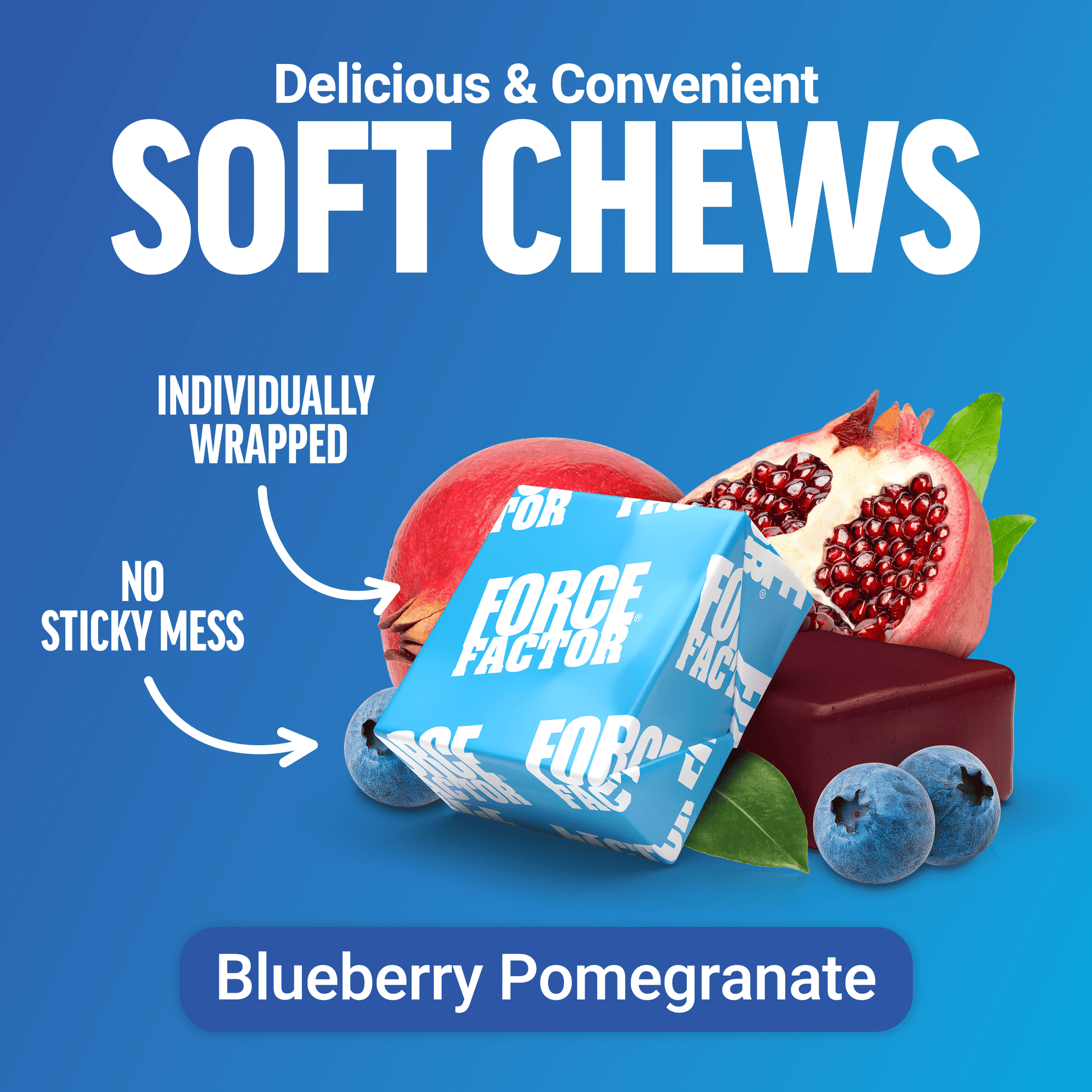 Amazing Ashwa Complete Calm Support, KSM-66 Ashwagandha for Stress Relief, Relaxation & Sleep, Blueberry-Pomegranate, 60 Soft Chews
