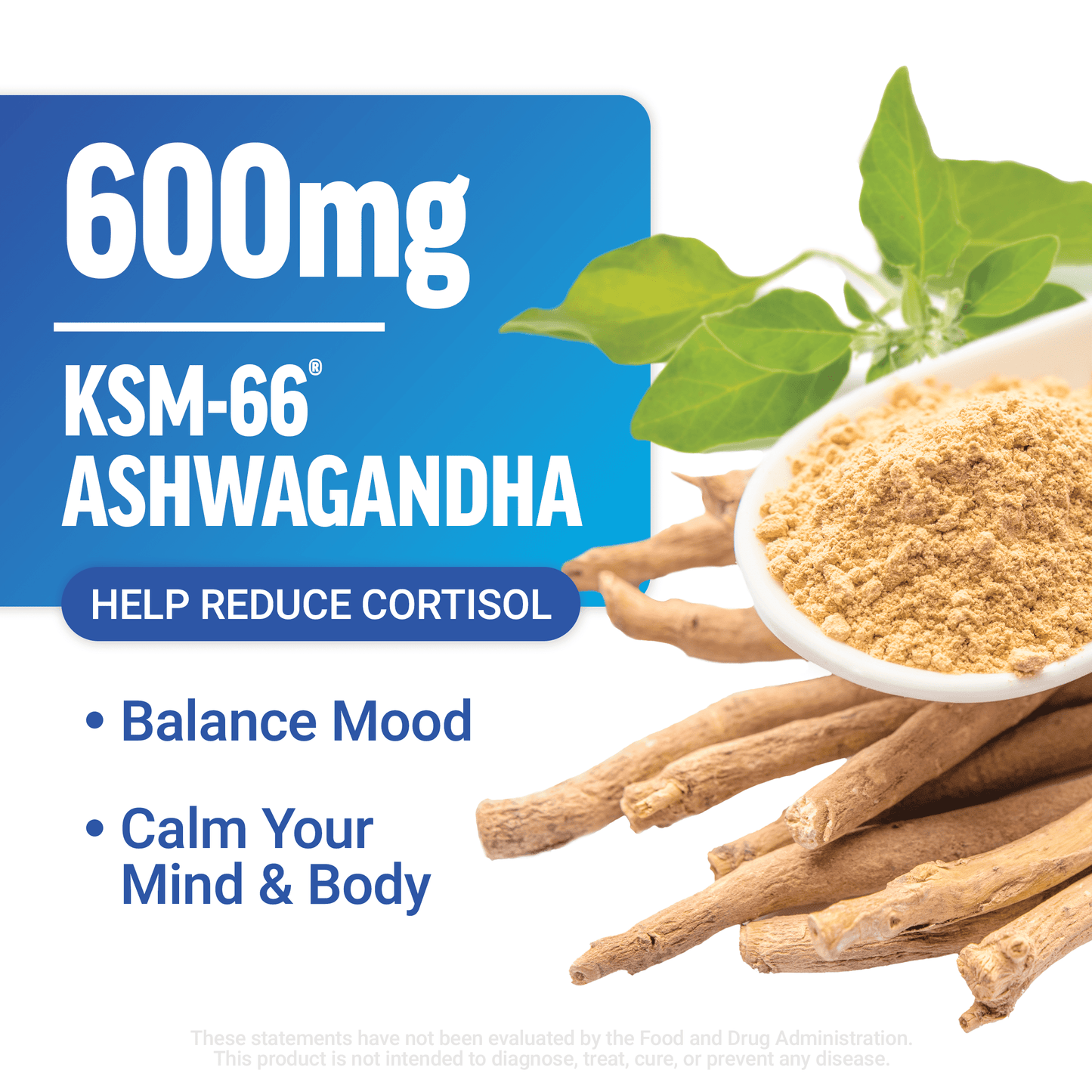 Amazing Ashwa Complete Calm Support, KSM-66 Ashwagandha for Stress Relief, Relaxation & Sleep, Blueberry-Pomegranate, 60 Soft Chews