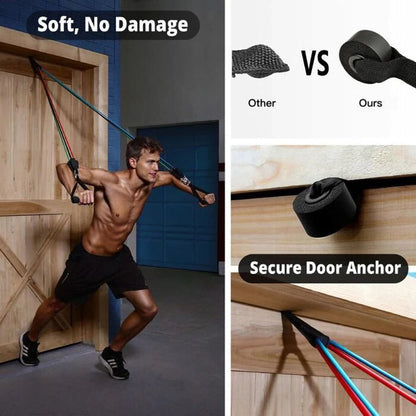 11Pcs/Set Latex Resistance Bands Multifunction Elastic Exercise Resistance Bands