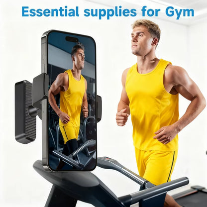 Portable Gym Magnetic Phone Holder with Magnet Base Attaches to Metal Surface, 360 ° Adjustable Gym Phone Holder Magnet Mount for A